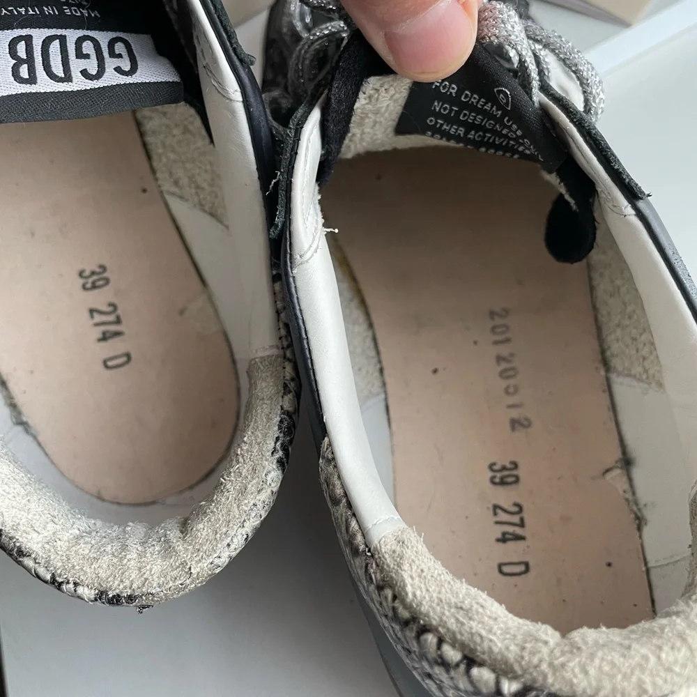 Golden Goose Super Star Python heel Glitter Pink soles sneakers signature shoes - Picture 13 of 16